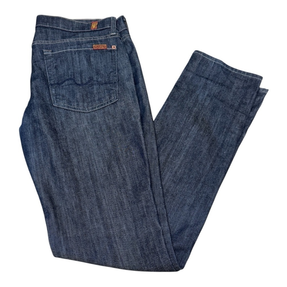 7 FOR ALL MANKIND - Women’s Roxanne Mid-Waist Slim Dark Blue Wash Jeans - 31 - Picture 7 of 8